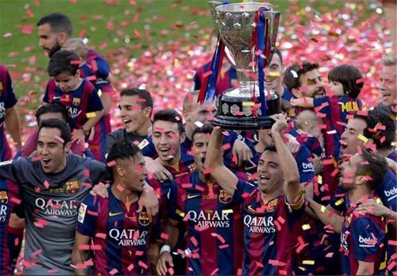 فیلم/جشن قهرمانی بارسلونا در جام باشگاه‌های اروپا