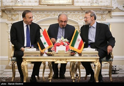 Iranian, Syria Parliament Speakers Meet in Tehran 