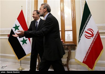 Iranian, Syria Parliament Speakers Meet in Tehran 