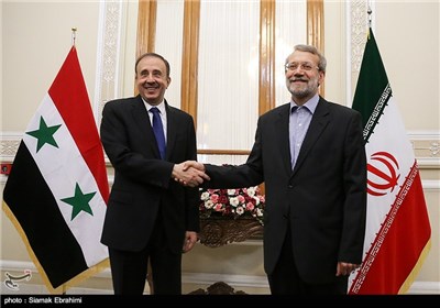 Iranian, Syria Parliament Speakers Meet in Tehran 