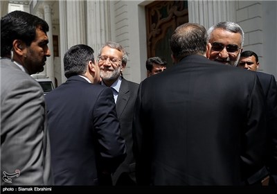 Iranian, Syria Parliament Speakers Meet in Tehran 