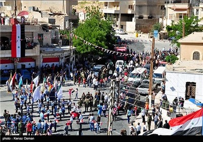 إعادة تمثال السیدة العذراء إلى مدینة &quot;معلولا&quot; بریف دمشق