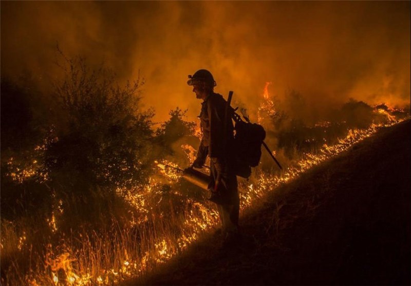 تصاویر آتش سوزی گسترده در کارولینای شمالی