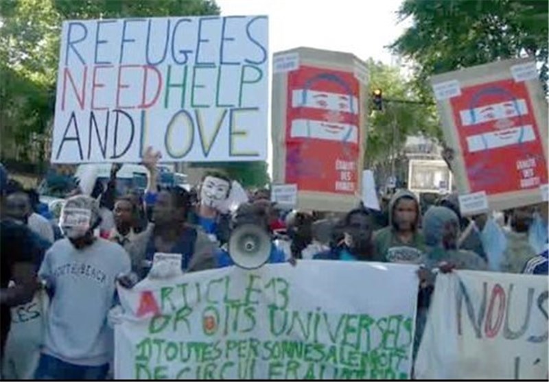 تظاهرات فرانسوی‌ها در اعتراض به سیاست‌های مهاجرتی اتحادیه اروپا