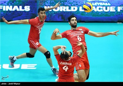 دیدار تیم‌های والیبال ایران و آمریکا - لیگ جهانی والیبال