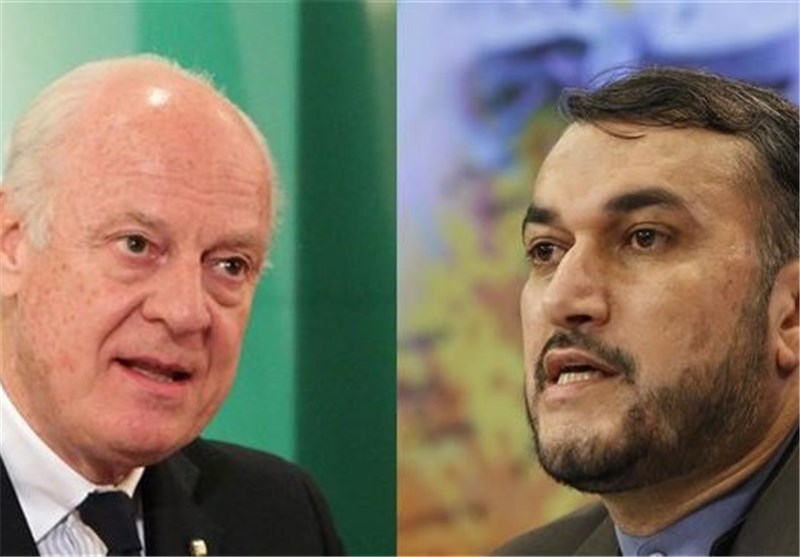 Iranian Diplomat, UN Special Envoy Discuss Ceasefire in Syria