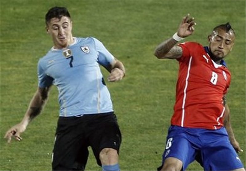 تصاویر پیروزی شیلی مقابل اروگوئه‎