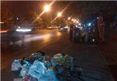 تخلیه زباله توسط مجتمع‌های مسکونی در خیابان‌های اصلی شیراز + تصاویر