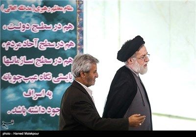 حجت‌الاسلام شهیدی محلاتی رئیس بنیاد شهید در نماز جمعه تهران