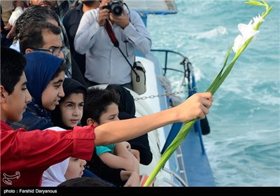 Flower Drop in Memory of Victims of Iranian Plane Downed by US