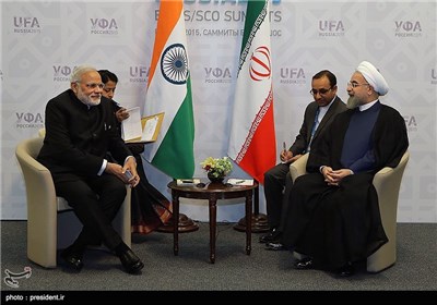 لقاء حجة الاسلام روحانی مع ناریندرا مودی رئیس وزراء الهند