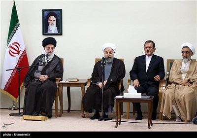 Iran's President, Cabinet Meet Leader in Tehran