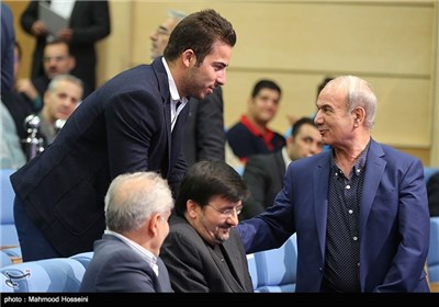 بهرام افشارزاده و کیانوش رستمی در ضیافت افطار رئیس جمهور با ورزشکاران