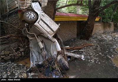 خسارات ناشی از سیلاب روستای سیجان - چالوس