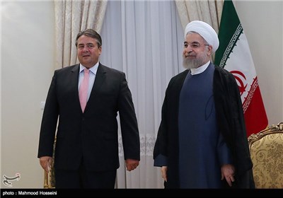 دیدار زیگمار گابریل معاون صدر‌اعظم و وزیر اقتصاد و انرژی آلمان با حجت الاسلام حسن روحانی رئیس جمهور