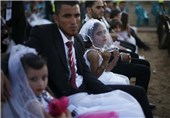 تصاویر ازدواج 150 زوج در غزه‎