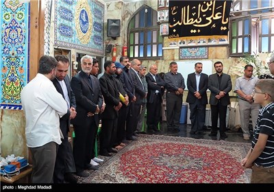 مجلس تأبینی فی مدینة ری جنوب العاصمة طهران بمناسبة استشهاد أبو منتظر المحمداوی