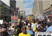 تظاهرات مردم نیوجرسی علیه رفتار نژادپرستانه پلیس آمریکا + عکس