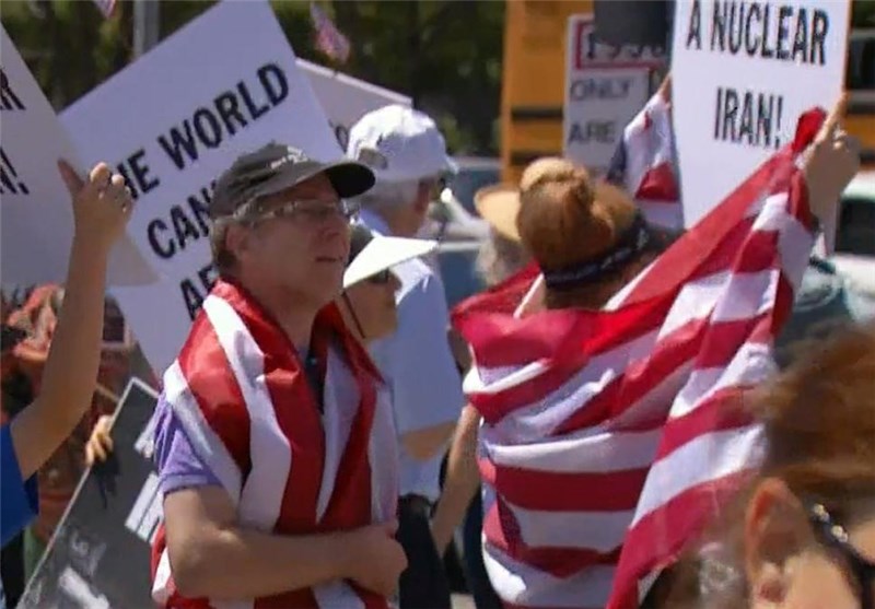 تجمع صدها مخالف توافق هسته‌ای در لس‌آنجلس