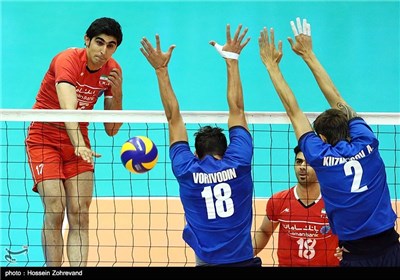 دیدار تیم های والیبال ایران و قزاقستان