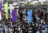 مراسم استقبال از پیکر مطهر 13 شهید غواص و خط‌شکن در گرگان برگزار شد‌