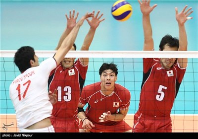 دیدار تیم های ملی والیبال ایران و ژاپن