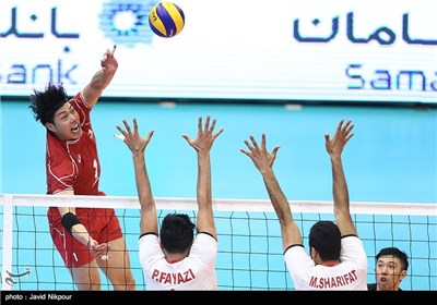دیدار تیم های ملی والیبال ایران و ژاپن