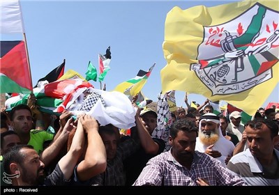 تشییع پیکر سعد دوابشه در کرانه باختری