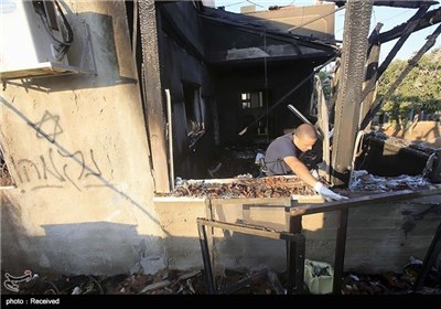 کشته شدن کودک فلسطینی و پدرش در آتش سوزی عمدی