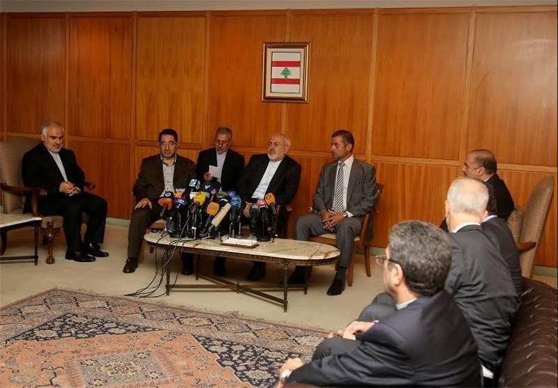 دیدار ظریف با مسئولان گروه‌های فلسطینی در لبنان
