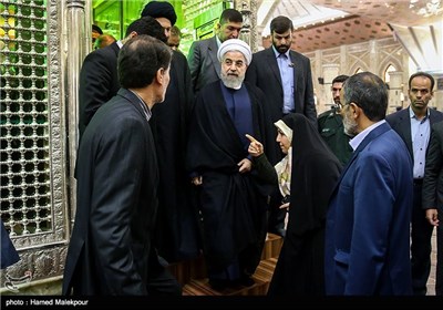 تجدید میثاق حجت‌الاسلام حسن روحانی رئیس جمهور با آرمان‌های امام خمینی(ره)