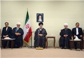 رئیس‌جمهور و اعضای هیئت دولت با امام خامنه‌ای دیدار کردند