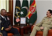 صلح و امنیت منطقه محور گفت‌وگوی مقامات ارشد نظامی پاکستان و آمریکا + عکس