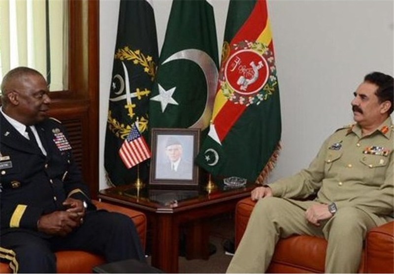 صلح و امنیت منطقه محور گفت‌وگوی مقامات ارشد نظامی پاکستان و آمریکا + عکس