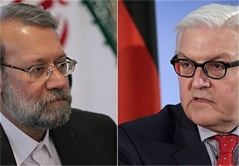 لاریجانی: نأمل بأن تؤدی زیارات المسؤولین الألمان الی ایران لتعزیز العلاقات الاقتصادیة بین البلدین