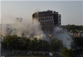 تخریب ساختمان 8 طبقه در 30 ثانیه + عکس