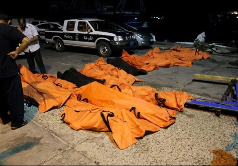 جان باختن 37 نفر بر اثر غرق شدن قایق مهاجران در سواحل لیبی