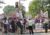 تجمع فعالان حقوق بشر علیه سفر ملک سلمان به آمریکا + تصاویر