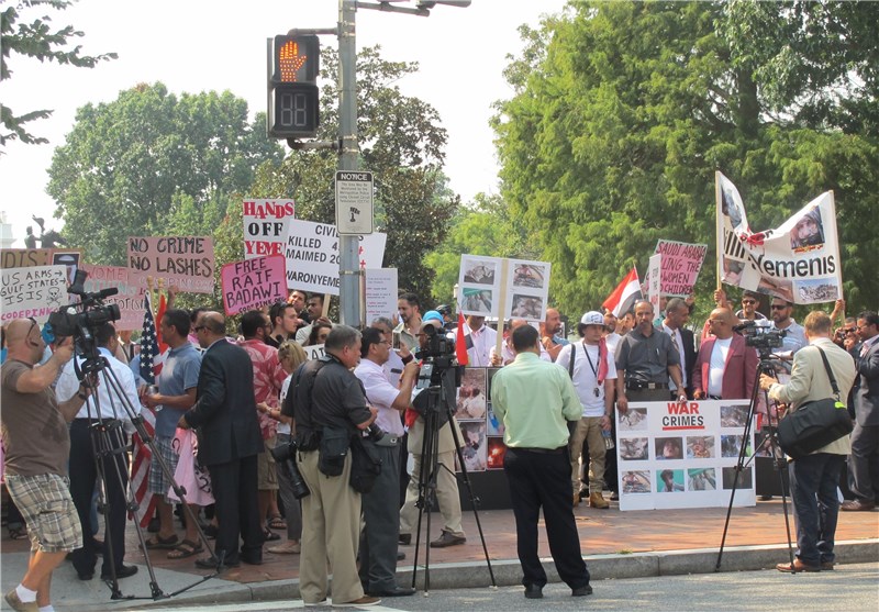 تجمع فعالان حقوق بشر علیه سفر ملک سلمان به آمریکا + تصاویر