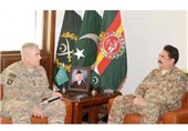 آخرین دیدار «کمپبل» با «راحیل شریف» در دفتر مرکزی ارتش پاکستان