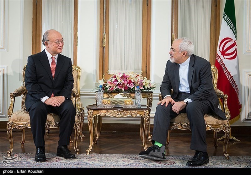 رایزنی آمانو و ظریف درباره ابعاد و روند اجرایی شدن نقشه راه مورد توافق ایران و آژانس