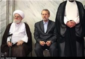 علی لاریجانی رئیس مجلس در مراسم ختم مرحوم آیت‌الله خزعلی