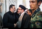 حجت‌الاسلام سیدمهدی خاموشی رئیس سازمان تبلیغات اسلامی در مراسم ترحیم پدر سردار حسین اشتری فرمانده ناجا
