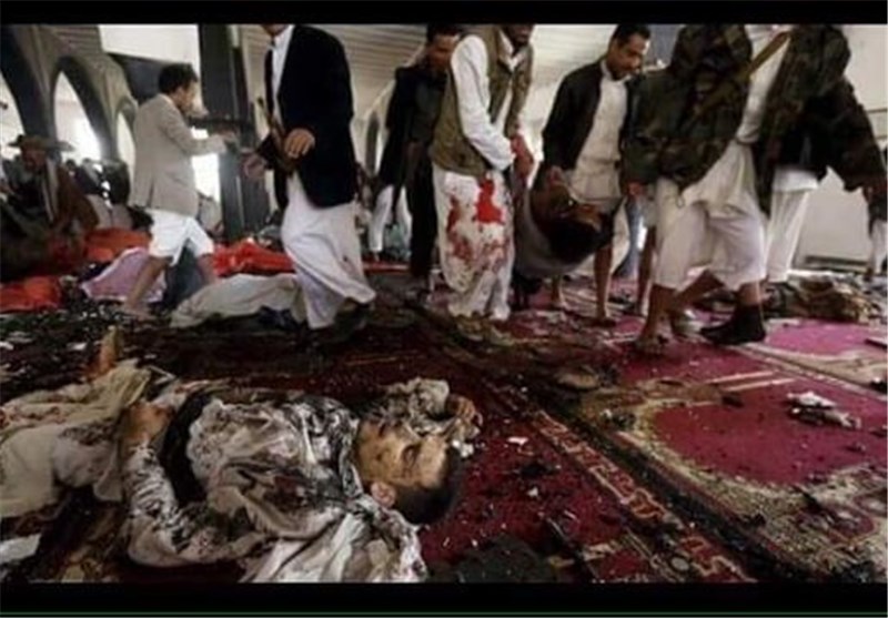 29 شهید و ده‌ها زخمی در 2 انفجار تروریستی در مسجدی در صنعا+فیلم و عکس