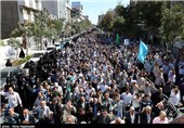 راهپیمایی نمازگزاران مشهد در اعتراض به وقوع فاجعه منا به روایت تصویر