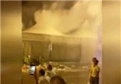 فیلم/ آتش‌سوزی چادرهای حجاج مصری در منا