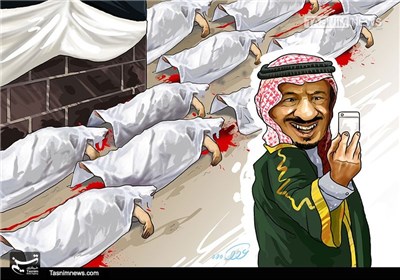 کاریکاتور/ عکس سلفی قاتل با کشته‌های حج!