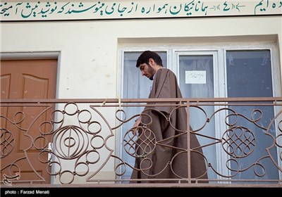 عمامه گذاری طلاب جوان در کرمانشاه