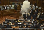 Protesting MPs Release Tear Gas in Kosovo Parliament