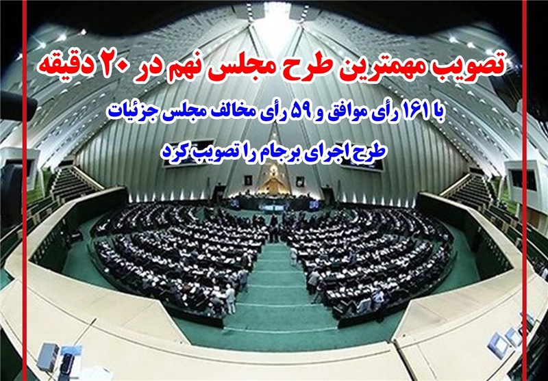 فوتوتیتر/ تصویب مهمترین طرح مجلس نهم در 20 دقیقه